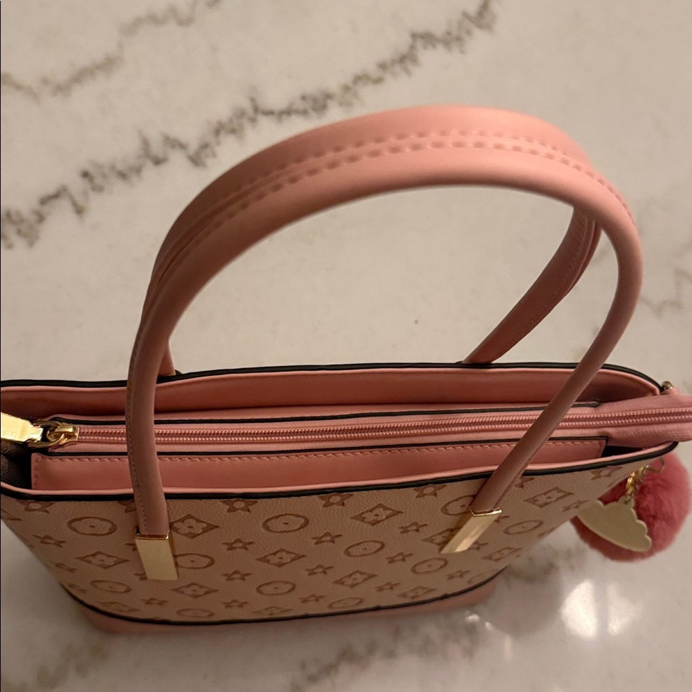 Fashion Stylish Pink Tote Bag with Wallet - Picture 11 of 13